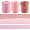 3 Rolls 3 Colors Wrinkle Polyester Ribbon OCOR-TA0002-98B-1