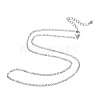 Brass Cable Chain Necklaces X-NJEW-K123-05P-2