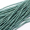 Faceted Rondelle Full Rainbow Plated Electroplate Glass Beads Strands EGLA-M004-3mm-A15-1