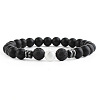 Round Natural Howlite Beaded Stretch Bracelets for Women Men LS-XP2963-2-1