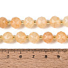 Ombre Effect Dyed Transparent Crackle Glass Beads Strands GLAA-Q111-10MM-06-5