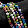Handmade Millefiori Glass Beads Strands LK14-6