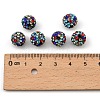 Polymer Clay Pave Rhinestone Beads RB-Q197-10mm-30-4