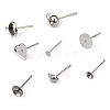 Non-Tarnish 304 Stainless Steel Stud Earring Settings & Findings STAS-MSMC002-05P-1