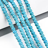 Synthetic Turquoise Beads Strands TURQ-S192-4mm-2-1