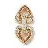 Brass Micro Pave Cubic Zirconia Fold Over Clasps KK-H455-53G-02-1