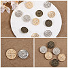 CHGCRAFT 30Pcs 3 Style Zinc Alloy Shank Buttons FIND-CA0008-90-5