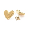 Ion Plating(IP) 304 Stainless Steel Heart Stud Earrings for Women EJEW-I285-09G-2