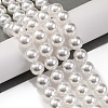 Baking Paint Pearlized Glass Pearl Round Bead Strands PEAR-H019-02D-04-2