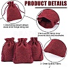 Polyester Imitation Burlap Packing Pouches Drawstring Bags ABAG-BBC0001-02A-04-6