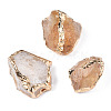 Edge Plated Natural Raw Rough Citrine Beads G-T133-22-1