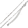 Brass Bar Link Chain Necklaces NJEW-K123-04P-1