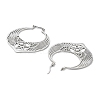 304 Stainless Steel Wing with Star Hoop Earrings for Women EJEW-R156-05P-2