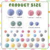 30Pcs Flocky Opaque Acrylic Beads OACR-YW0004-38A-3