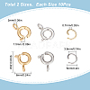 SUNNYCLUE 20Pcs 2 Clolors 304 Stainless Steel Smooth Surface Spring Ring Clasps STAS-SC0004-42-2