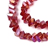 Electroplate Transparent Glass Beads Strands LS-EGLA-Q139-01A-A13-3