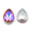 Pointed Back Glass Rhinestone Cabochons RGLA-T017-13x18mm-04-2