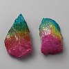 Electroplated Raw Rough Natural Quartz Crystal Beads G-WH0016-43C-1