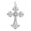 Alloy Rhinestone Big Pendants PALLOY-P198-01P-D-1