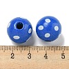 Printed Wood European Beads WOOD-G022-18G-3
