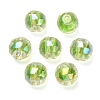 UV Plating Transparent Acrylic European Beads OACR-F004-03B-2
