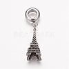 304 Stainless Steel European Dangle Charms OPDL-K001-27AS-1