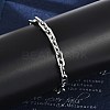 304 Stainless Steel Oval Link  Chain Bracelets for Women Men BJEW-F488-49A-P-3