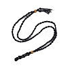 Braided Waxed Cord Empty Macrame Pouch Slider Necklace Making FIND-C061-01J-3