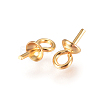 304 Stainless Steel Cup Pearl Peg Bails Pin Pendants X-STAS-F227-50-G-1