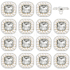 16Pcs 1-Hole Alloy Shank Buttons BUTT-FG0001-30-1
