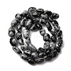 Natural Snowflake Obsidian Beads Strands G-K395-A04-01-3