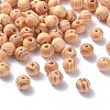 Unfinished Wood Beads X-WOOD-Q027-8mm-01-LF-1