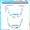 2Pcs 2 Styles Ocean Theme Synthetic Turquoise Pendant Decorations HJEW-SC0002-28A-2