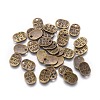 Tibetan Style Alloy Oval Charms LS-TIBEP-Q035-08AB-NR-1