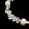 Natural Quartz Crystal Rock Crystal Chips Beaded Bracelets BJEW-M315-02P-2