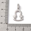 925 Sterling Silver Micro Pave Clear Cubic Zirconia Pendants STER-H117-01P-07-3