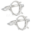 2Pcs Adjustable Brass Finger Rings Components FIND-GO0002-77A-1