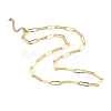 Brass Pendant Necklaces & Paperclip Chain Necklaces Sets NJEW-JN03022-10