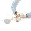 Natural Mixed Gemstone & Pearl Stretch Bracelet BJEW-JB09224-6