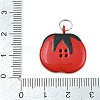 Button 304 Stainless Steel Enamel Pendants SA-CBAE390-01D-3