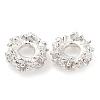 Rack Plating Brass Micro Pave Cubic Zirconia Beads KK-A186-01C-S-2