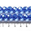 Electroplate Transparent Glass Beads Strands EGLA-A035-T10mm-A14-4