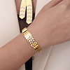 304 Stainless Steel with Cubic Zirconia Bracelet NJEW-Q322-06G-1