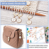 Alloy Enamel Number Charms Locking Stitch Markers AJEW-PH01457-02-4