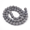 Natural Black Wood Lace Stone Beads Strands G-T106-015-3