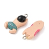 Opaque Resin Pendants RESI-G114-01-2