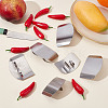 Gorgecraft 8Pcs 2 Style 430 Stainless Steel Finger Guards for Cutting AJEW-GF0006-63-5