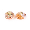 Electroplate Transparent Glass Beads Strands EGLA-N056-02A-05-3