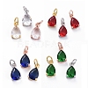 Brass Micro Pave Cubic Zirconia Pendants ZIRC-E164-64-1