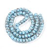 Luminous Handmade Gold Foil Glass Beads Strands FOIL-N029-02A-04-3
